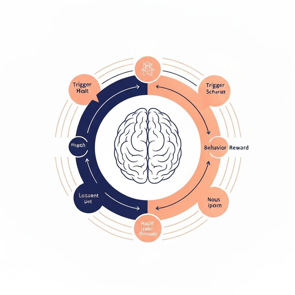 Neuroscience of habit formation illustration